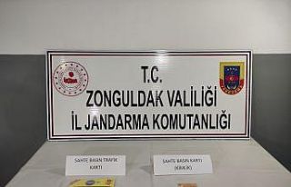Zonguldak’ta sahte basın kartı kullanan kişi...