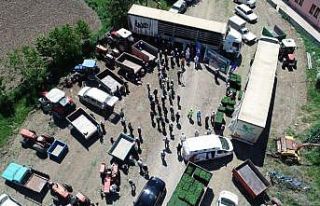 500 çiftçiye 1 milyon 200 bin sebze fidesi