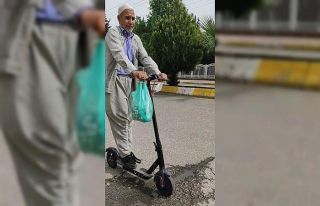 69 Yaşındaki dedenin scooter keyfi