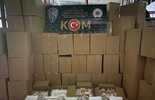 Adana’da 5 milyon 550 bin kaçak makaron ele geçirildi