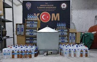 Amasya polisinden sahte içki operasyonu: 7 gözaltı