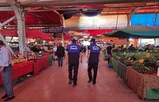 Bafra’da korona denetimleri