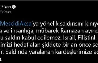 Bakan Elvan, Mescid’i Aksa’da Filistinlilere yapılan...