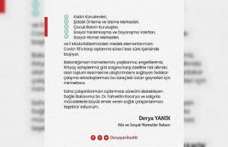 Bakan Yanık: “Meslek elemanlarımızın aşılanma...