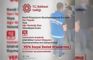 Balıkesir’de Vefa Sosyal Destek Grupları görevde
