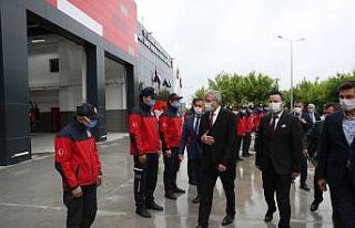 Başkan Yüce’den, yapımı tamamlanan Hendek itfaiye...