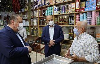 Başkanlardan esnaf ziyareti