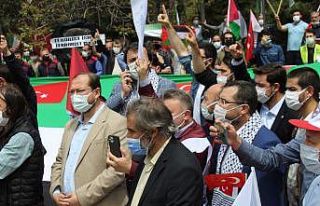 Başkent’te sendikalardan ve STK’lardan İsrail’e...