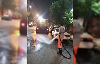 Battalgazi’de geceleri temizlik mesaisi