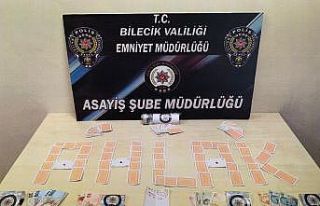 Bilecik’te kumar baskınında 5 şahsa 6 bin 680...