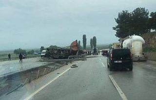 Bursa’da hafriyat yüklü tır devrildikten sonra...