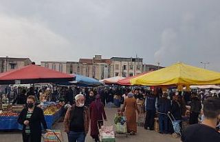 Bursa’da pazar yerleri havadan görüntülendi