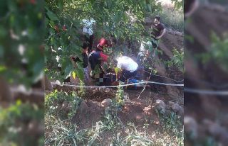 Çukura düşen yaşlı adamı itfaiye kurtardı