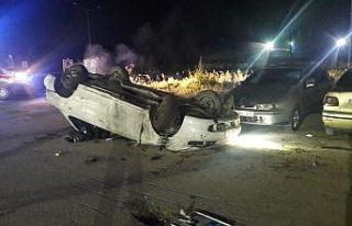 Devrilen otomobil sürücüsü hayatını kaybetti