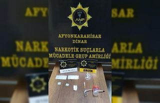 Dinar’da polisten uyuşturucu operasyonu