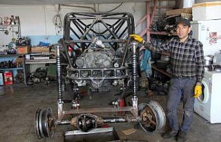 Doğalgaz borularından off road için otomobil yapıyor