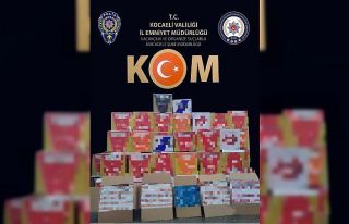 Durdurulan araçta 120 bin adet makaron ele geçirildi