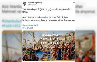 EGM’den İstanbul’un fethinin yıl dönümüyle...