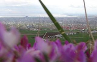 Erek Dağı’ndan Van’a büyüleyici kuşbakışı