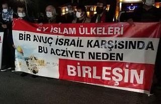 Erzurum’dan Filistin’e destek İsrail’e sert...