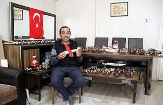 Eve kapandı, yüzlerce uçak yaptı