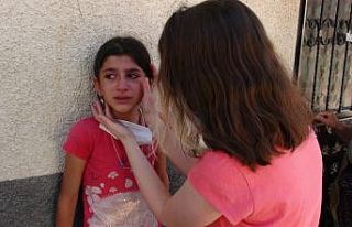 Evsa, evinin yanışını gözyaşı içerisinde izledi