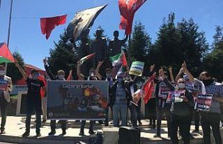 Filistinli gençlerden İsrail’e tepki