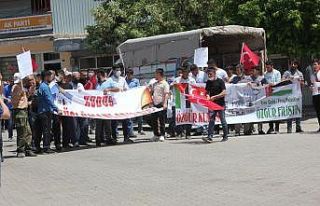 Güroymak’ta İsrail’e protesto