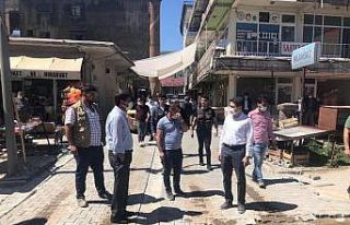 Güroymak’ta kilitli parke taşı döşeme çalışması