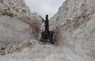 Hakkari’de 8 metre karla mücadele