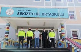 Havran’da öğrencilere trafik eğitimi verildi