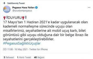 İç hat uçuşlarında izin belgesi ibrazında değişiklik