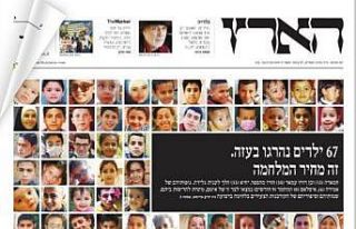 İsrail gazetesi Haaretz öldürülen Filistinli çocukların...
