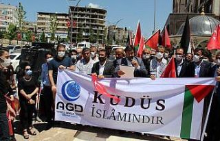 İsrail’in saldırıları Şırnak’ta protesto...