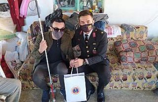 Jandarma komutanından gaziye bayram ziyareti