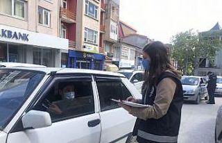 Kapanmada dışarıda olan sürücüler tek tek durduruldu
