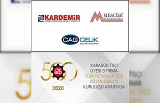 Karabük TSO üyesi 3 firma ilk 500’de