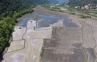 Karabük’te tarımsal sulama kanal çalışmaları...