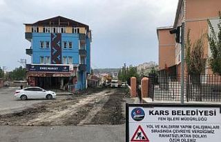 Kars Belediyesi yol yapım çalışmalarını başlattı