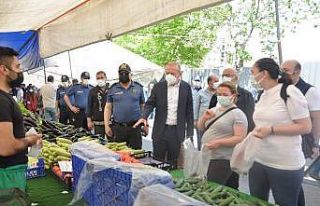 Kartal’da pazarlara korona virüs denetimi