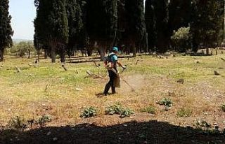 Kayadibi Mahalle Mezarlığında hummalı çalışma