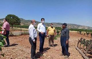 Kaymakam Köksal güneş panelleriyle sulanacak arazileri...