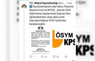 Kaymakamdan KPSS’ye girecek olan öğrencilere maddi...