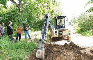 Kaynaşlı’da su hattı çalışmaları devam ediyor