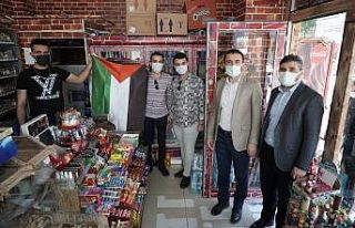 Kestel, Filistin bayraklarıyla donatıldı