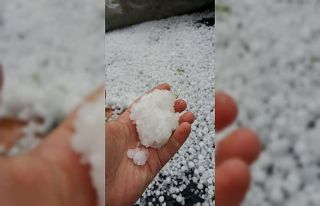 Kocaeli’nin yüksek kesimlerinde dolu yağışı...