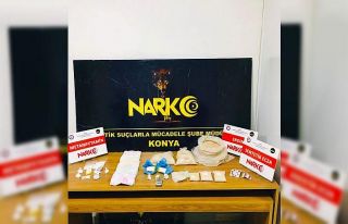 Konya’da 4 kilo 115 gram eroin ve metamfetamin ele...