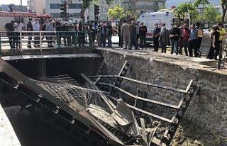 Köprüdeki inşaat çöktü: 3 yaralı