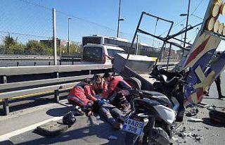 Küçükçekmece’de E5 Karayolunda motosiklet yön...
