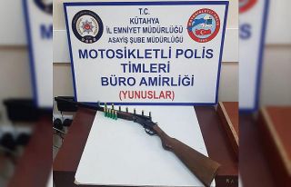 Kütahya’da ruhsatsız tüfek ve mühimmat ele geçirildi
